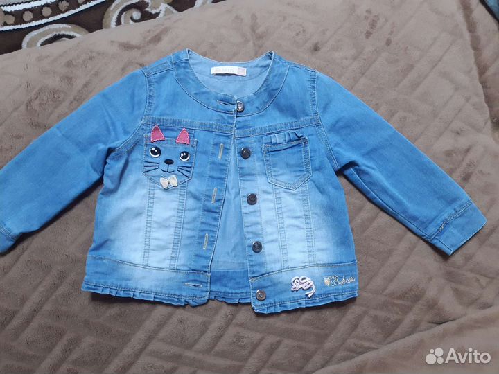 Джинсовая куртка для девочки 92 98