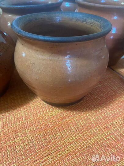 Горшок для запекания глиняный