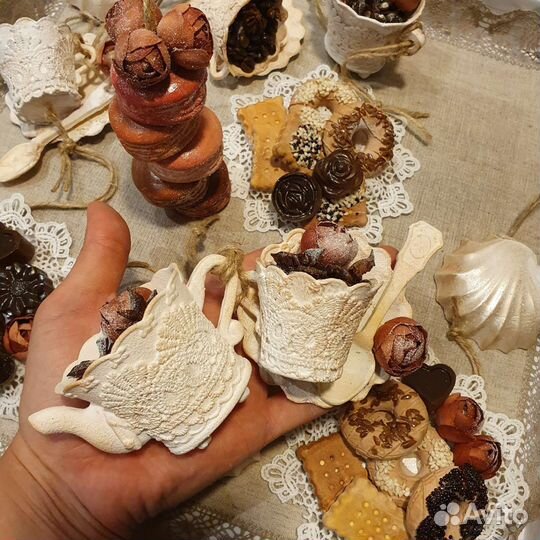 Набор елочных украшений 12 шт. Ручная работа