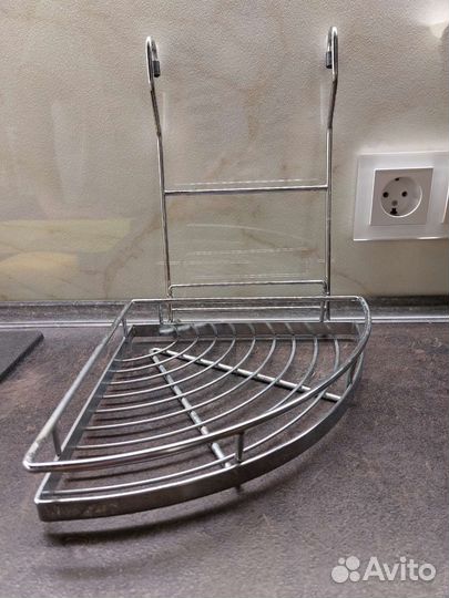 Полка навесная угловая для рейлинга