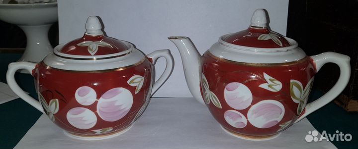 Чайный набор на две персоны: Вишни, Вербилки