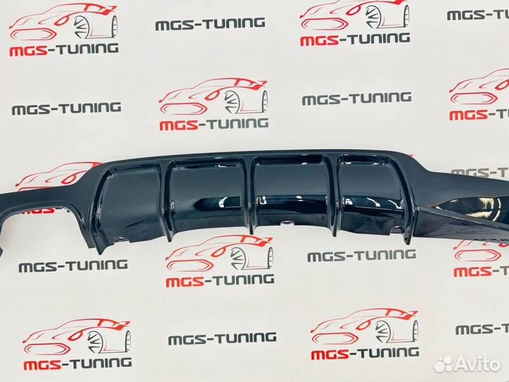 Диффузор BMW 4 F32 M-Performance 2x0 черный глянец