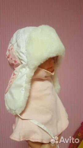Шапка зимняя для девочки 50-52