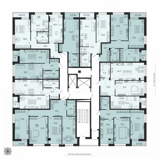 2-к. квартира, 48,3 м², 23/25 эт.