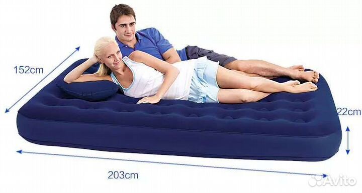 Матрас надувной, 2 подушки, насос Новое