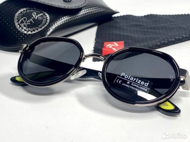 Очки Ray Ban Ferrari с желтыми вставками