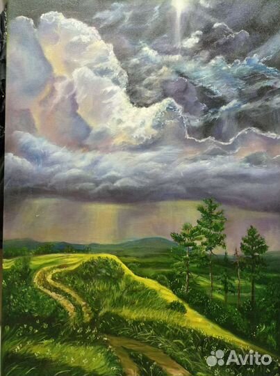 Картина маслом на холсте пейзаж