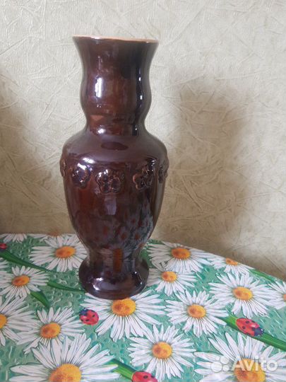 Ваза,винтаж, обливная керамика,отличное состояние