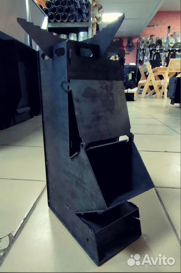 Печка походная щепочница, турбо-печи Ракета