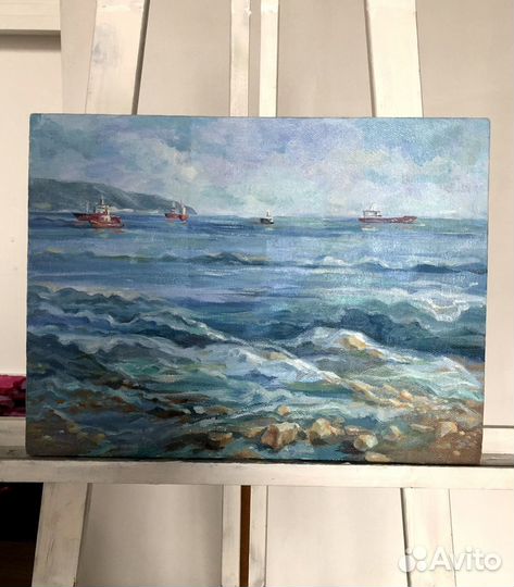 Картина маслом море пейзаж, картины на заказ