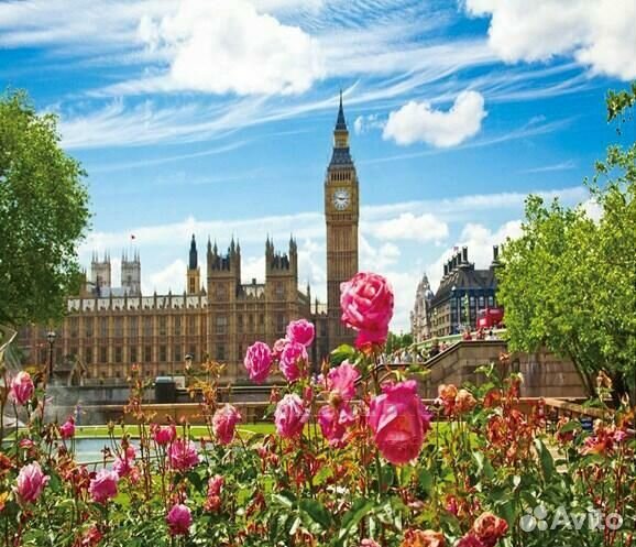 Алмазная мозаика 40x50 Вестминстерский дворец и ро