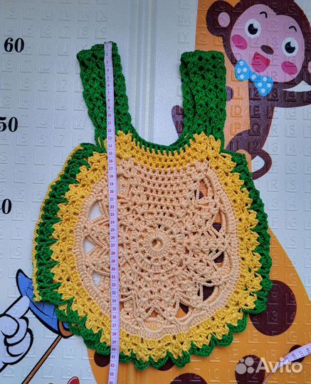 Детский топ, туника ручной работы