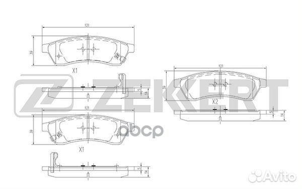 Колодки торм. диск. задн. Chevrolet Epica (KL1 )