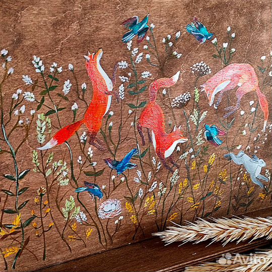 Поднос декоративный с росписью