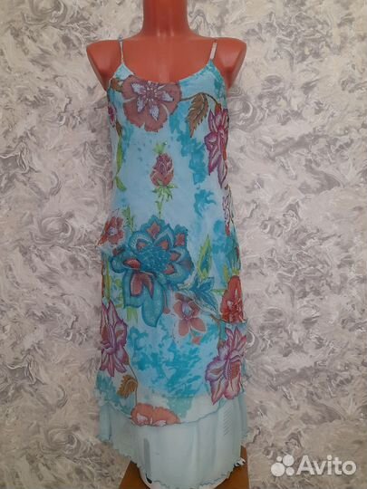 Сарафан винтаж Индия шифон р.44