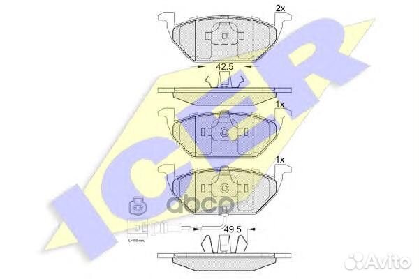 181349 колодки дисковые передние Seat Leon/Ib