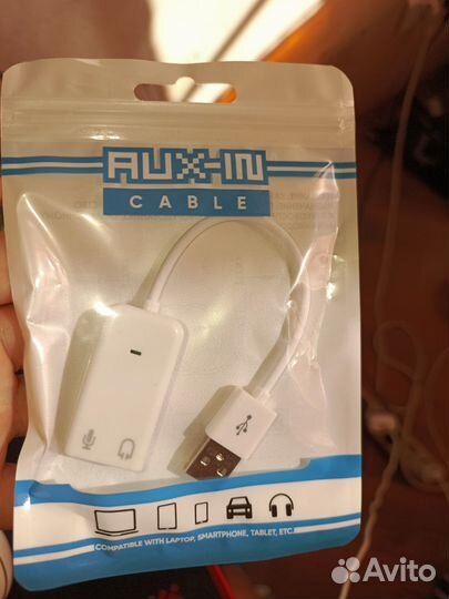 Переходник usb на 2х3.5мм