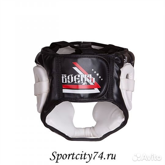 Шлем боксерский Боецъ BHG-23 черно-белый (M)