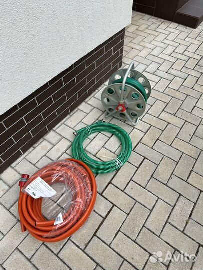 Шланг поливочный с катушкой + еще шланги