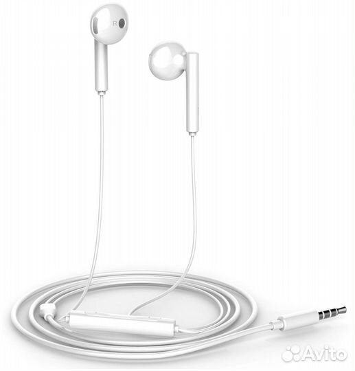 Наушники huawei AM115, mini jack 3.5 mm, белый