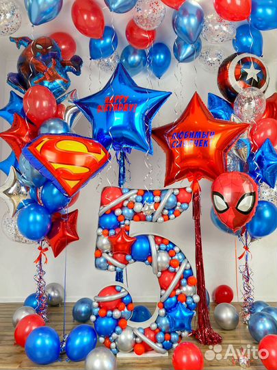 Воздушные шары Человек паук для мальчиков