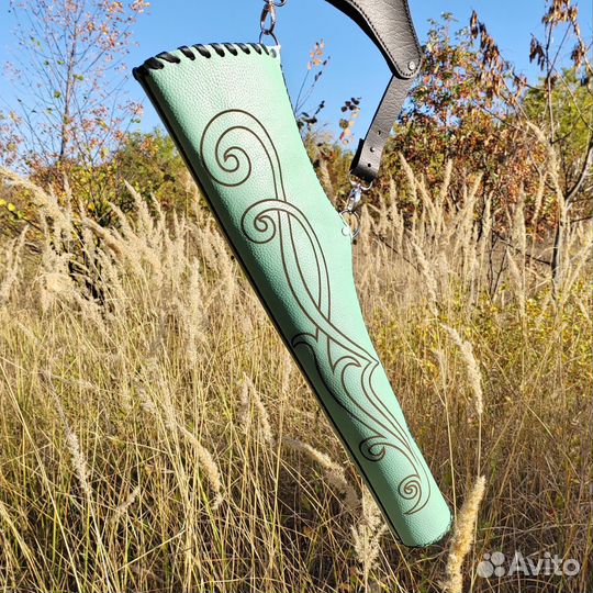 Колчан для стрел из натуральной кожи с гравировкой