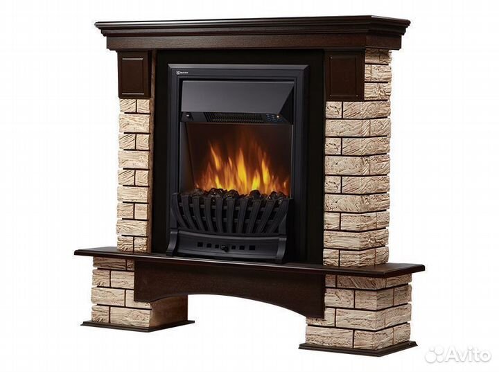 Портал Firelight Forte Wood Classic камень, шпон