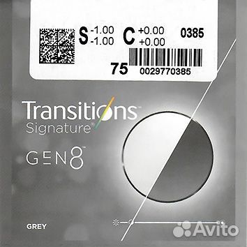 Фотохромные линзы 1.6 Transitions GEN 8