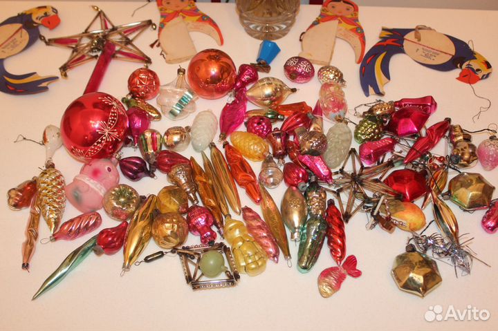 Елочные игрушки СССР стекло набор