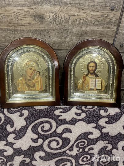 Иконы венчальная пара Господь Казанская