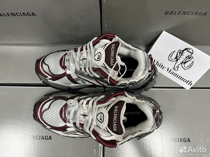 Balenciaga Runner white, dark red, grey and black