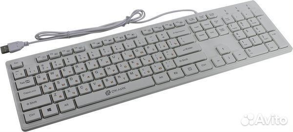 Клавиатура Oklick 500M USB белый
