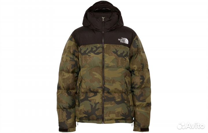 THE north face Down Jacket Men Green Camouflage (M)(14)