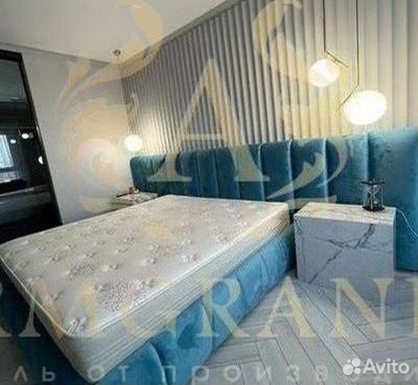 Кровать с мягким изголовьем на заказ