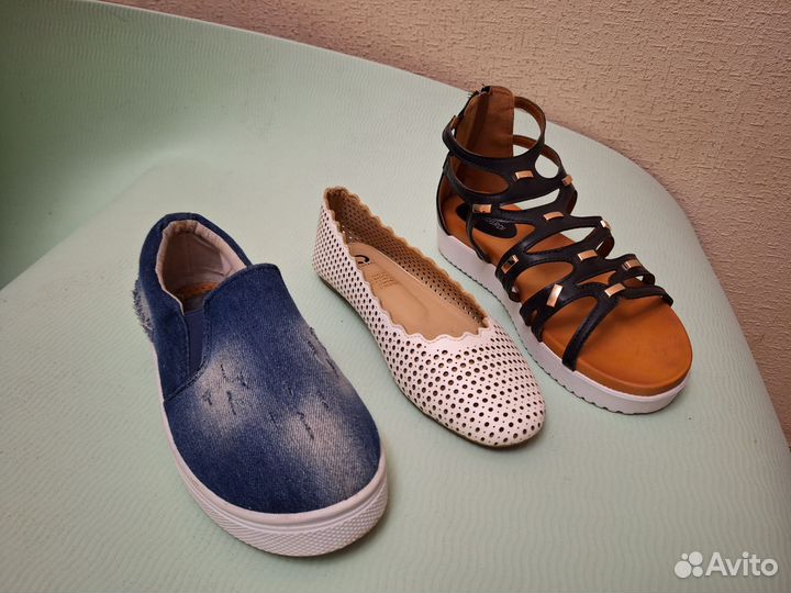 Обувь летняя 38 - слипоны, балетки, босоножки