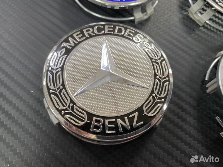 Заглушки в диски 75 мм 4 штуки Mercedes-Benz