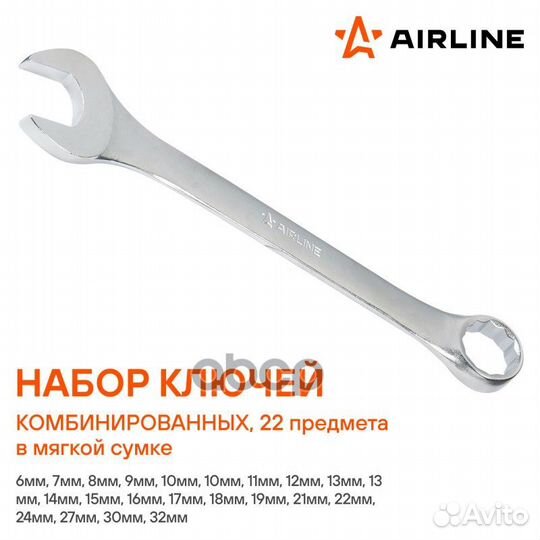 Набор ключей комбинированных PRO 22пр. (6-32мм)