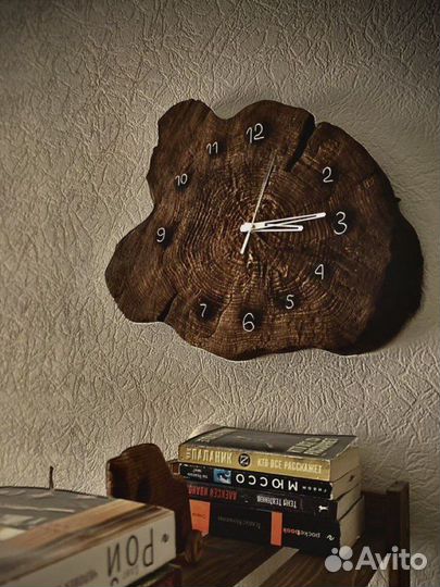 Часы настенные Loft из спила
