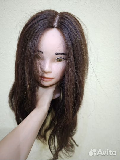 Голова манекен с натуральными волосами 60см