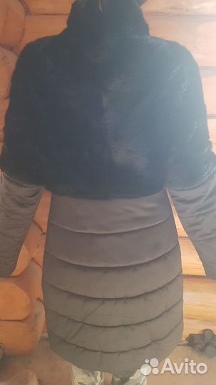Пальто женское с норкой 46размер