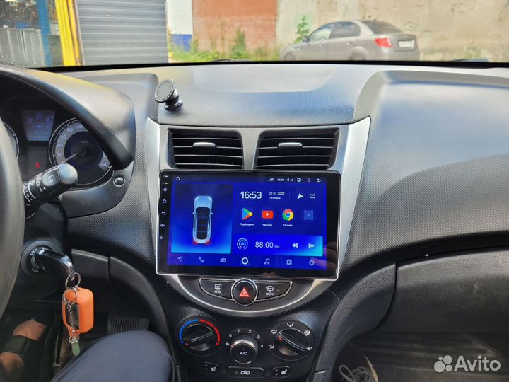 Android магнитола для Hyundai Solaris, есть Teyes