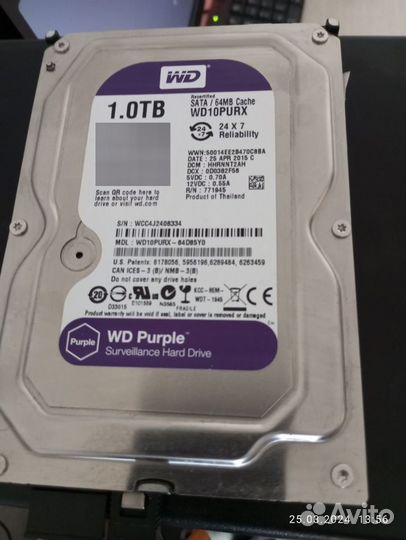 Жесткий диск WD purple 1 тб SATA