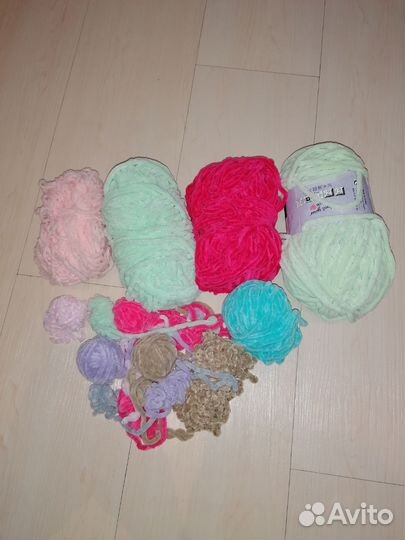 Плюшевая пряжа пакетом