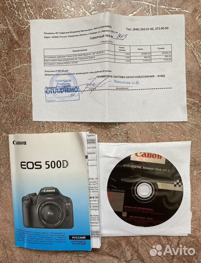 Зеркальный фотоаппарат Canon 500d + 18-55 kit + 8G