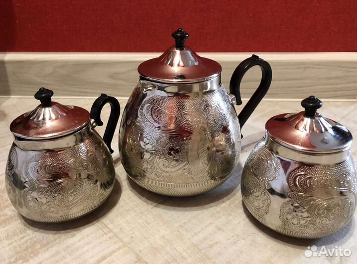 Чайный сервиз СССР мельхиор