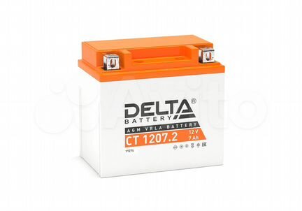Аккумулятор Delta 7 Ач CT 1207.2 (YTZ7S)