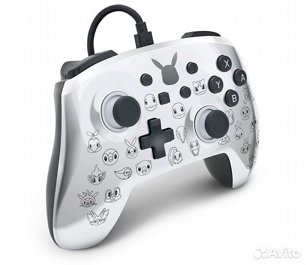 Геймпад проводной PowerA Wired Controller для Nintendo Switch (Pikachu Black & Silver)