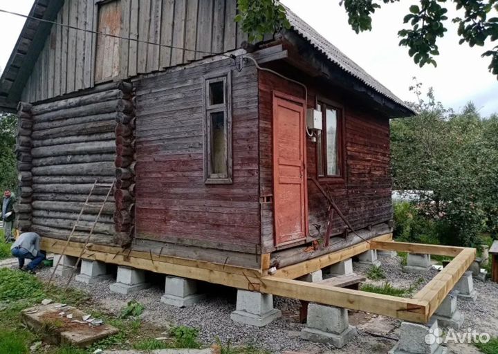 Поднятия дома и замена венцов