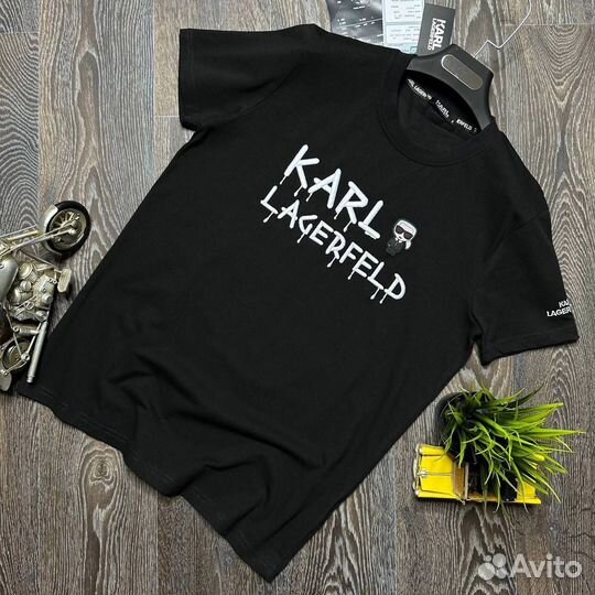 Футболка Karl Lagerfeld - premium -Белый / Черный