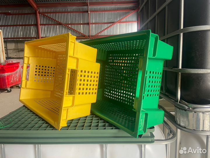 Ящики пластиковые 600х400х200 Зеленые - 30С